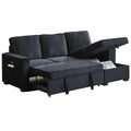 Brown Velvet L-Shaped Sectional Sofa with Storage Chaise X844370