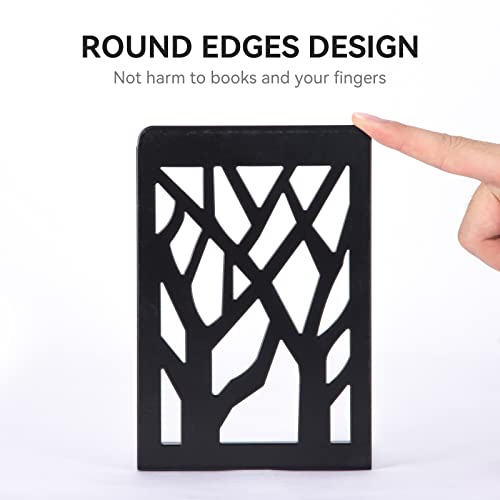 Metal Bookends Black 3 Pair E368