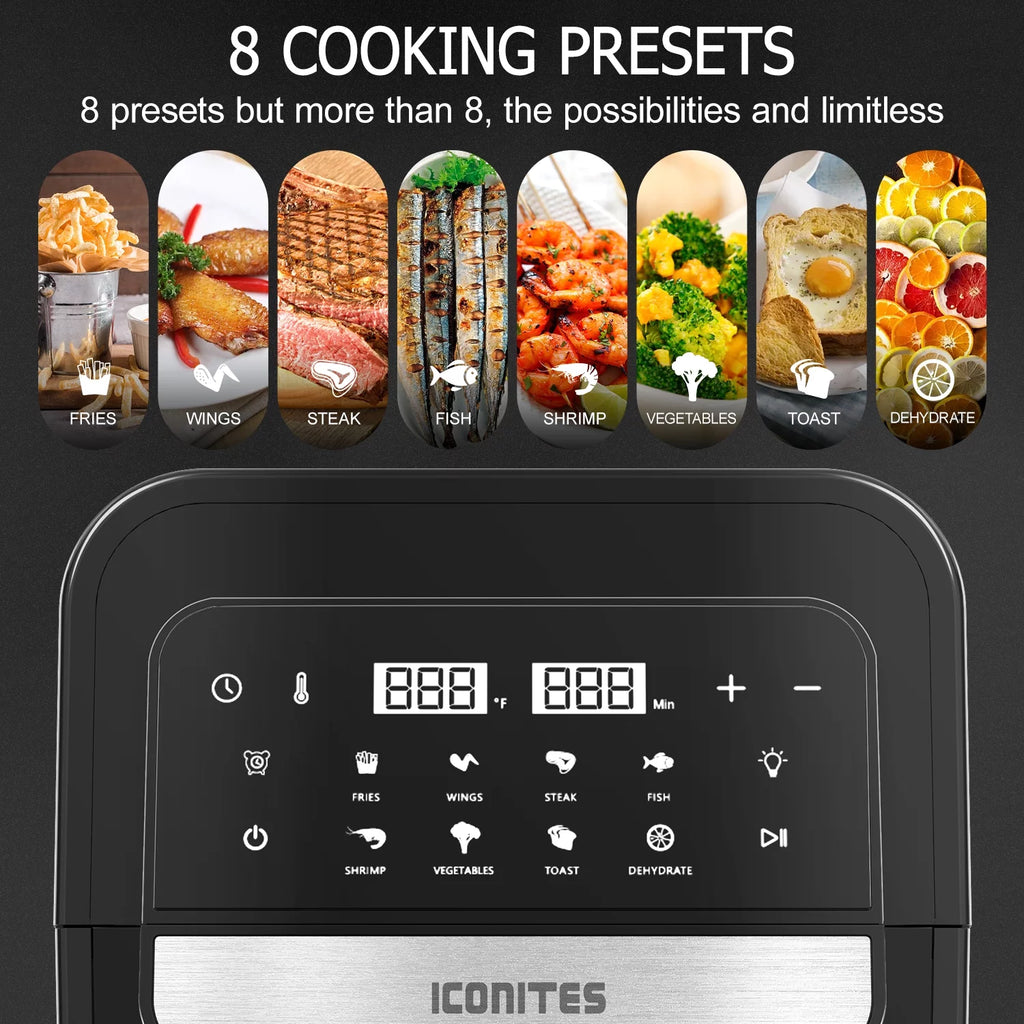 8-in-1 6.5 Quart Air Fryer Oven with Digital Touch-Screen Z5446