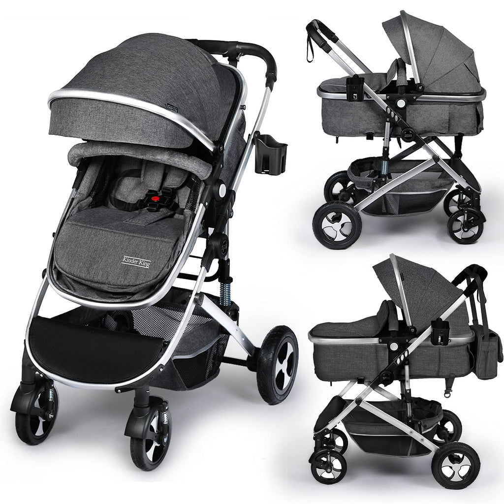 2 in 1 Convertible Baby Stroller, Dark Grey U780980