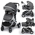 2 in 1 Convertible Baby Stroller, Dark Grey U780980