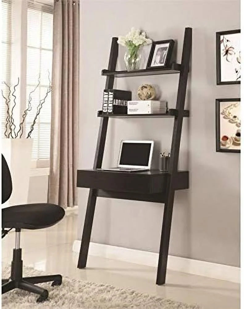 Cappuccino Wall Leaning Ladder Writing Desk M8337