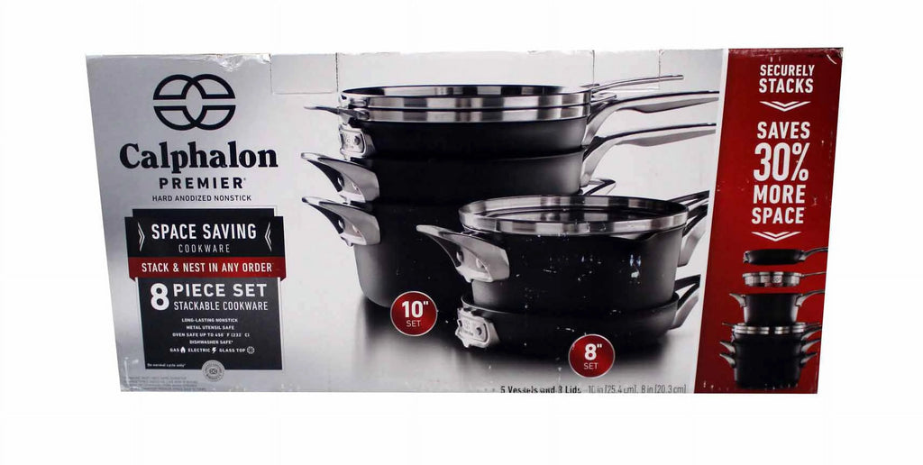 8 Piece Hard Anodized Cookware Set X536554