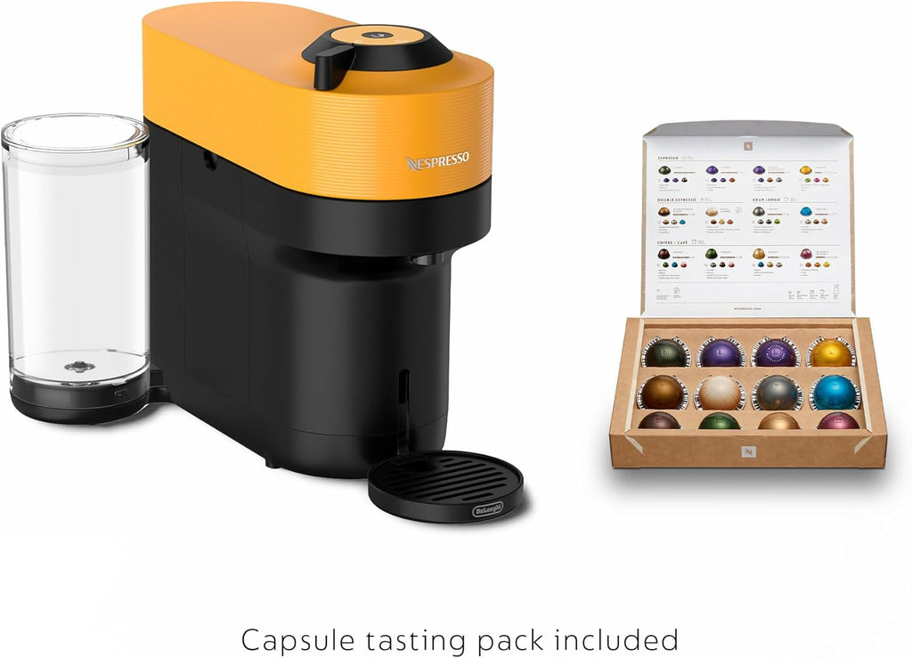 Mango Yellow Nespresso Machine with Aeroccino B672343