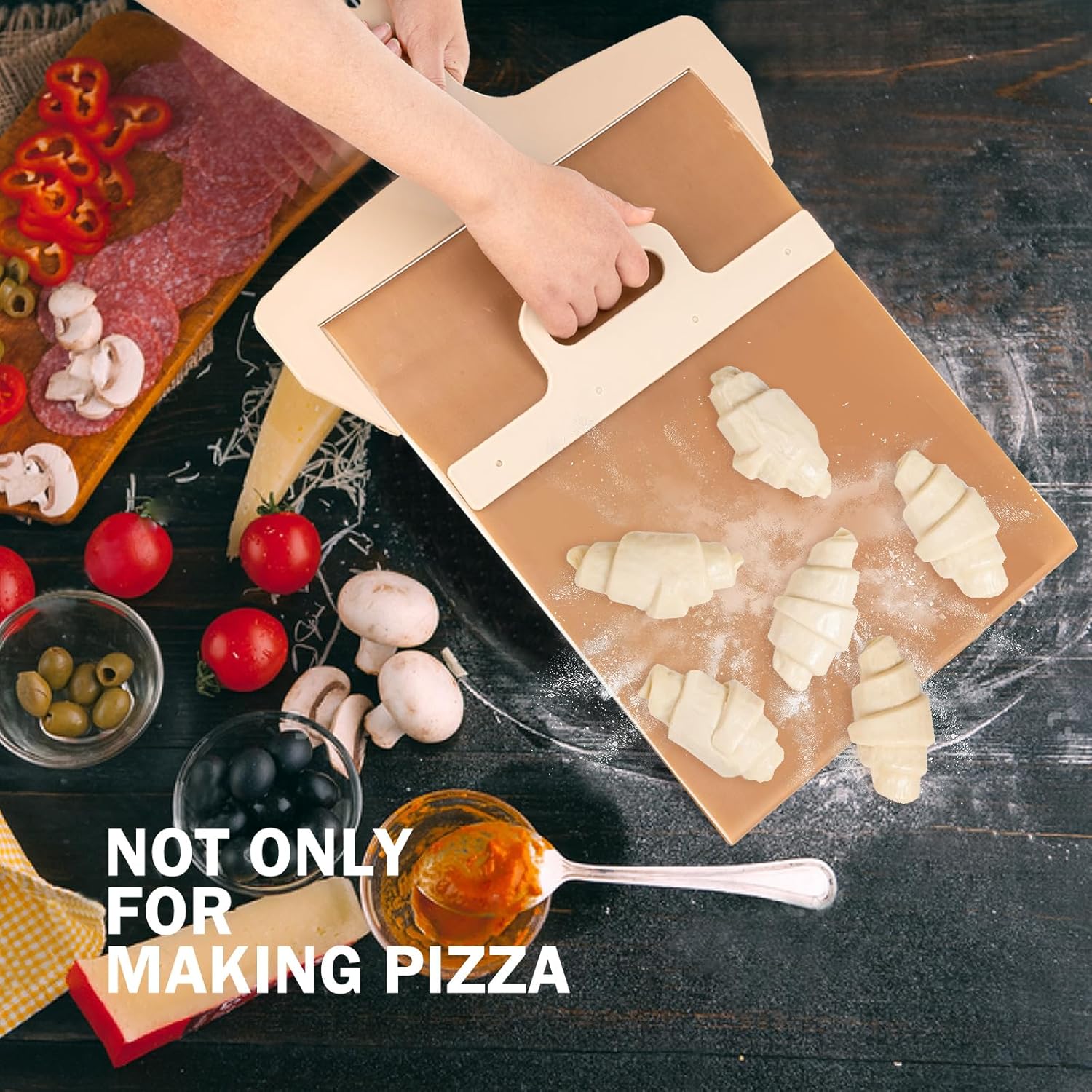 12 inch Non-Stick Pizza Peel with Handle J74725