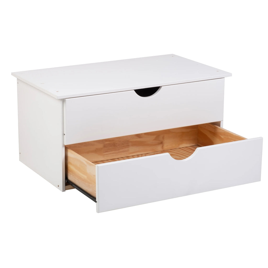 100% Solid Wood 2-Drawer Internal Chest Grey Y5177