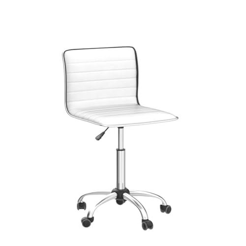 Low Back Armless PU Leather Desk Chair with Wheels M97698