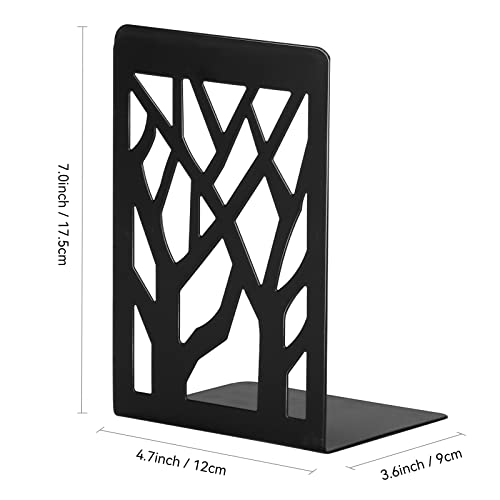 Metal Bookends Black 3 Pair E368