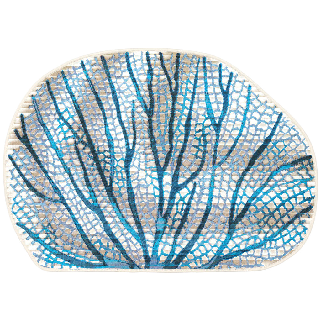 Esencia Coral Fan Indoor Outdoor Mat