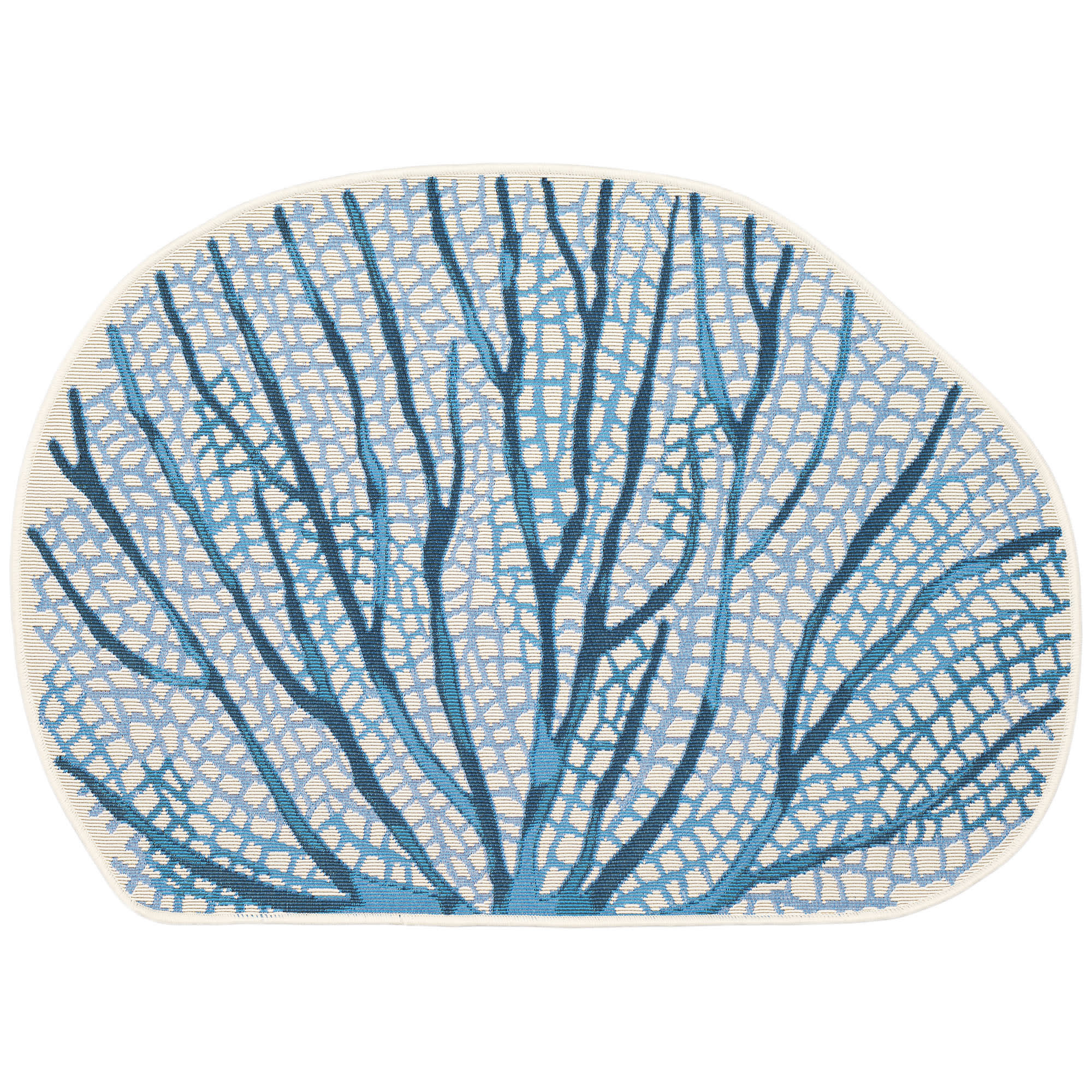 Esencia Coral Fan Indoor Outdoor Mat