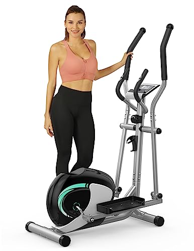 Compact Elliptical Exercise Machine with 8 Levels Adjustable Resistance T71400