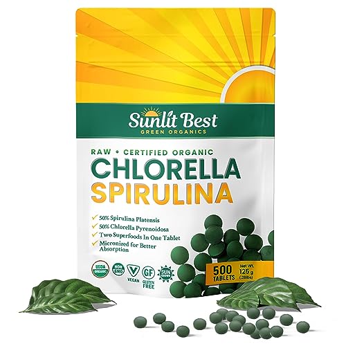 Organic Chlorella Spirulina 500 Tablets R692