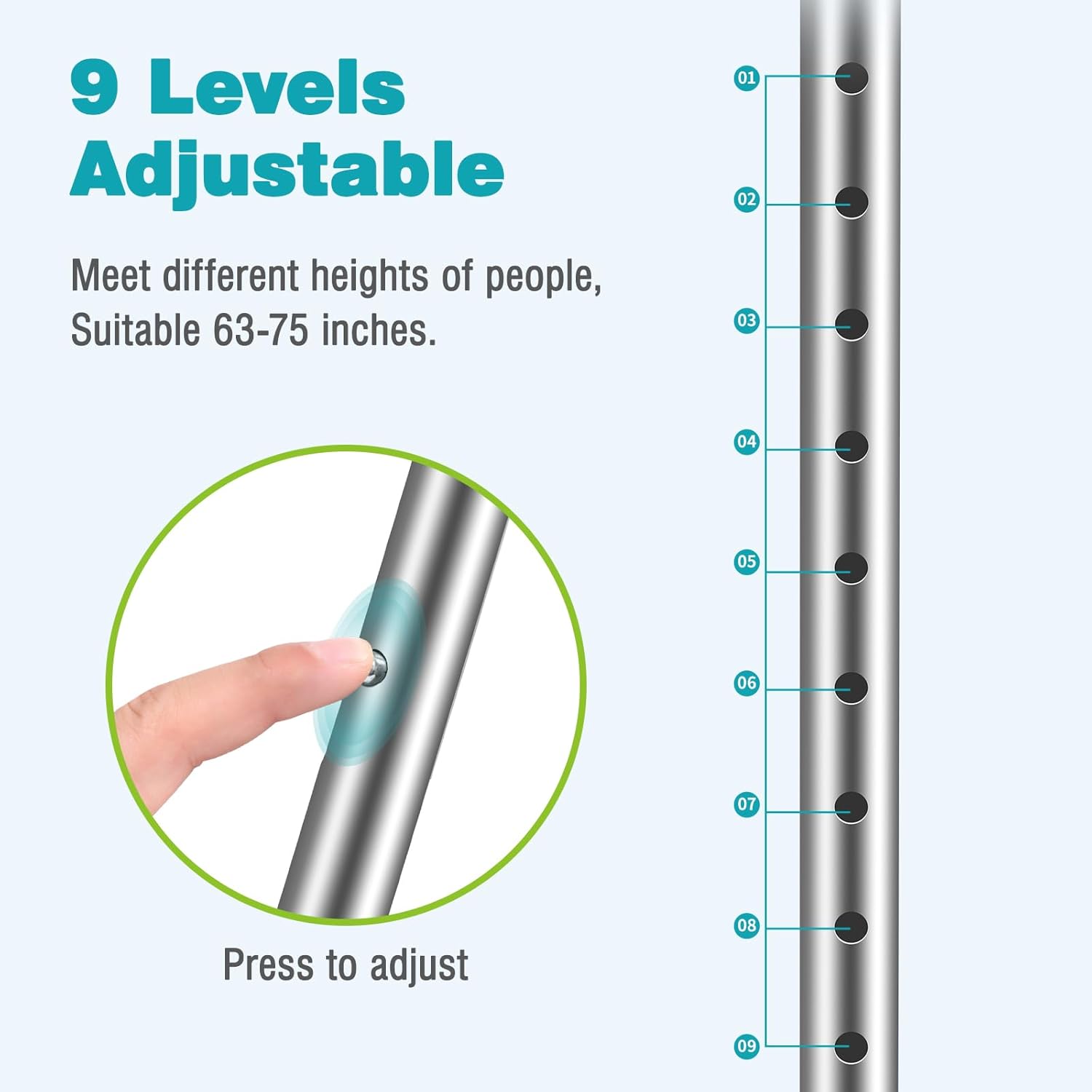 Ergonomic Adjustable Underarm Crutches (1 Pair) X118