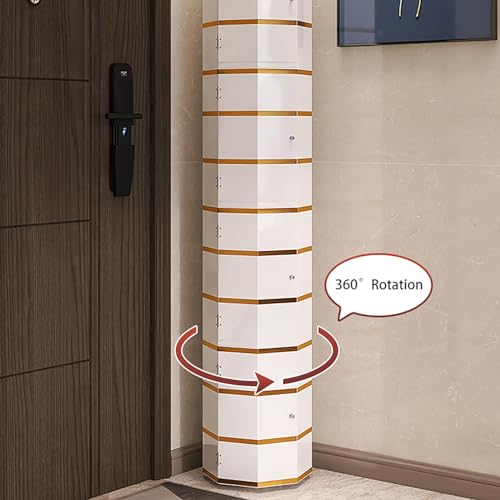 360° Rotating Round Octagon Shoe Rack Cabinet W718