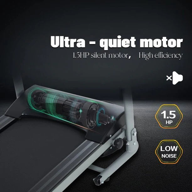 Foldable Electric Treadmill with Incline 230 LB Capacity Q739