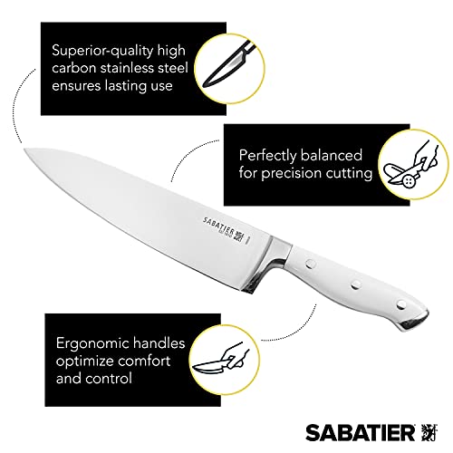 15-Piece High-Carbon Stainless Steel Forged Knife Block Set with Built-in Sharpener D567