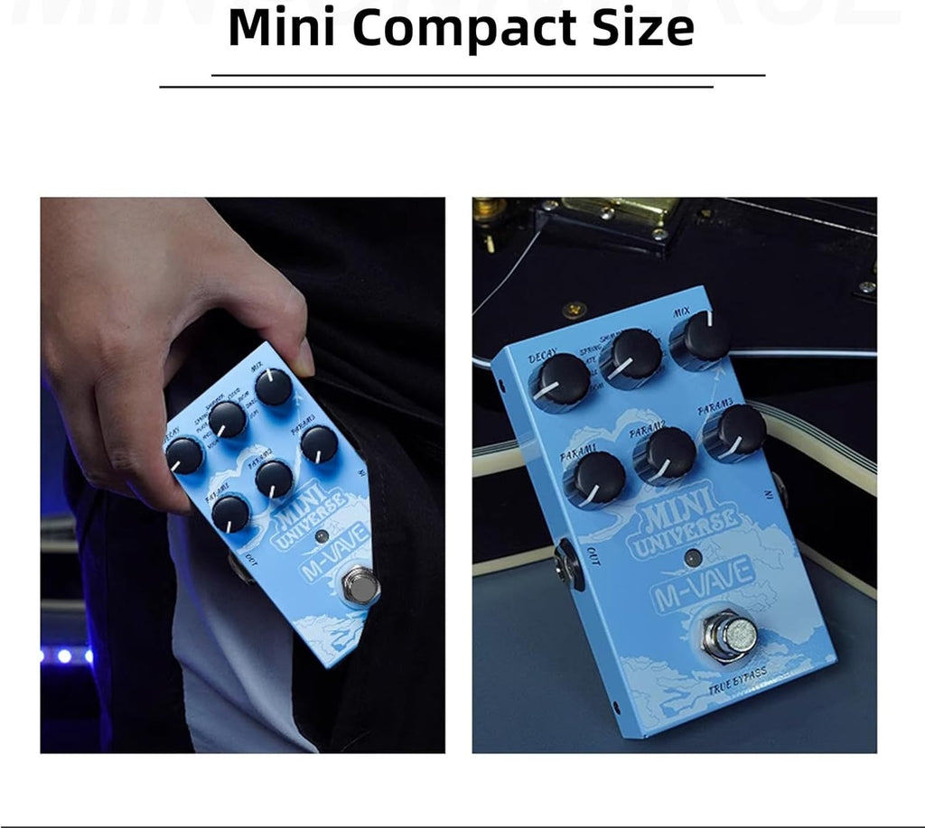 Digital Reverb Pedal with 9-Mode Reverb Selection for Guitar Bass A5144