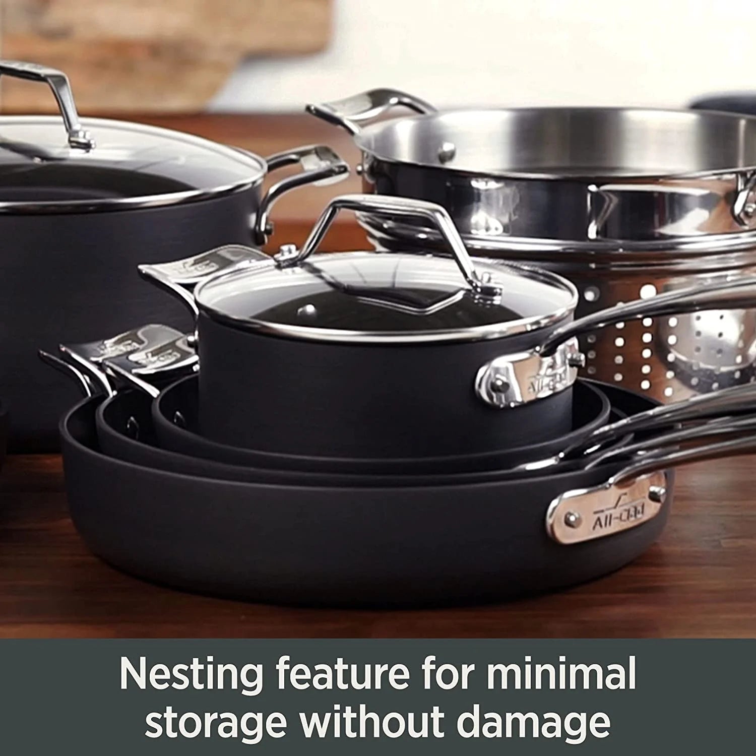 Hard Anodized Nonstick Fry Pan Set, 8.5 & 10.5 inch F489574