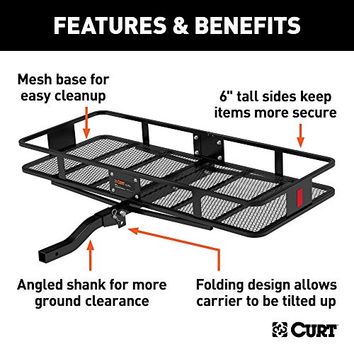 60 x 24-Inch Black Steel Cargo Carrier R6593