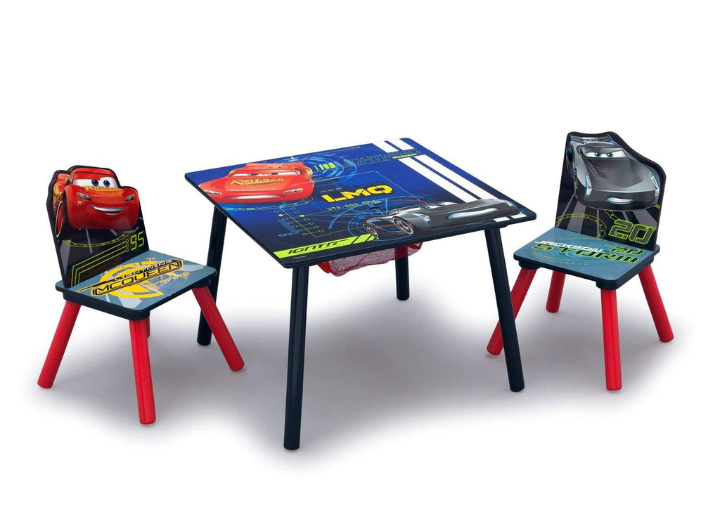 Toy Organizer and Kids Table and Chair Set With Storage (2 Chairs Included) N499