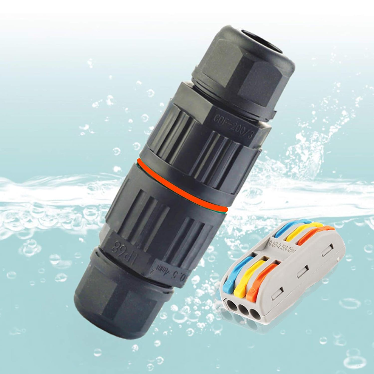 4 Pack IP68 Black Junction Box K481