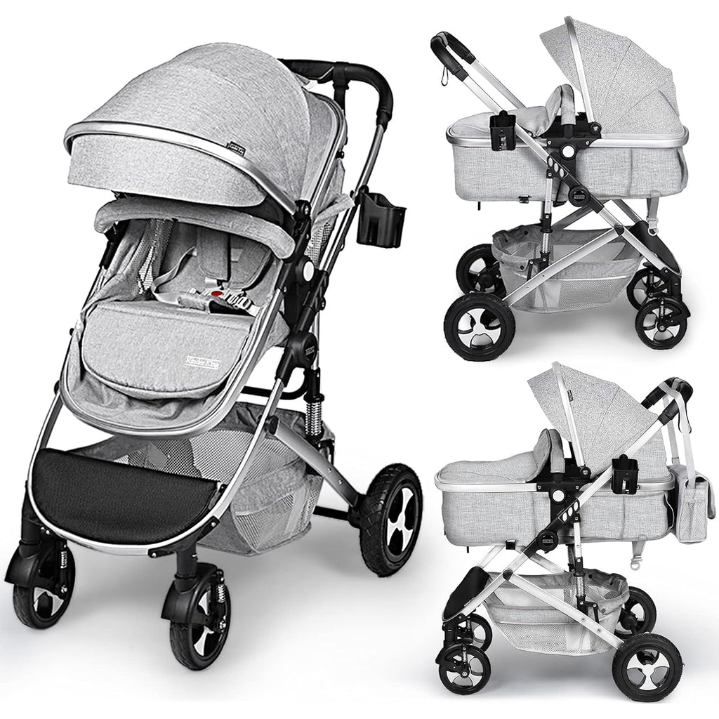 2 in 1 Convertible Baby Stroller, Dark Grey U780980