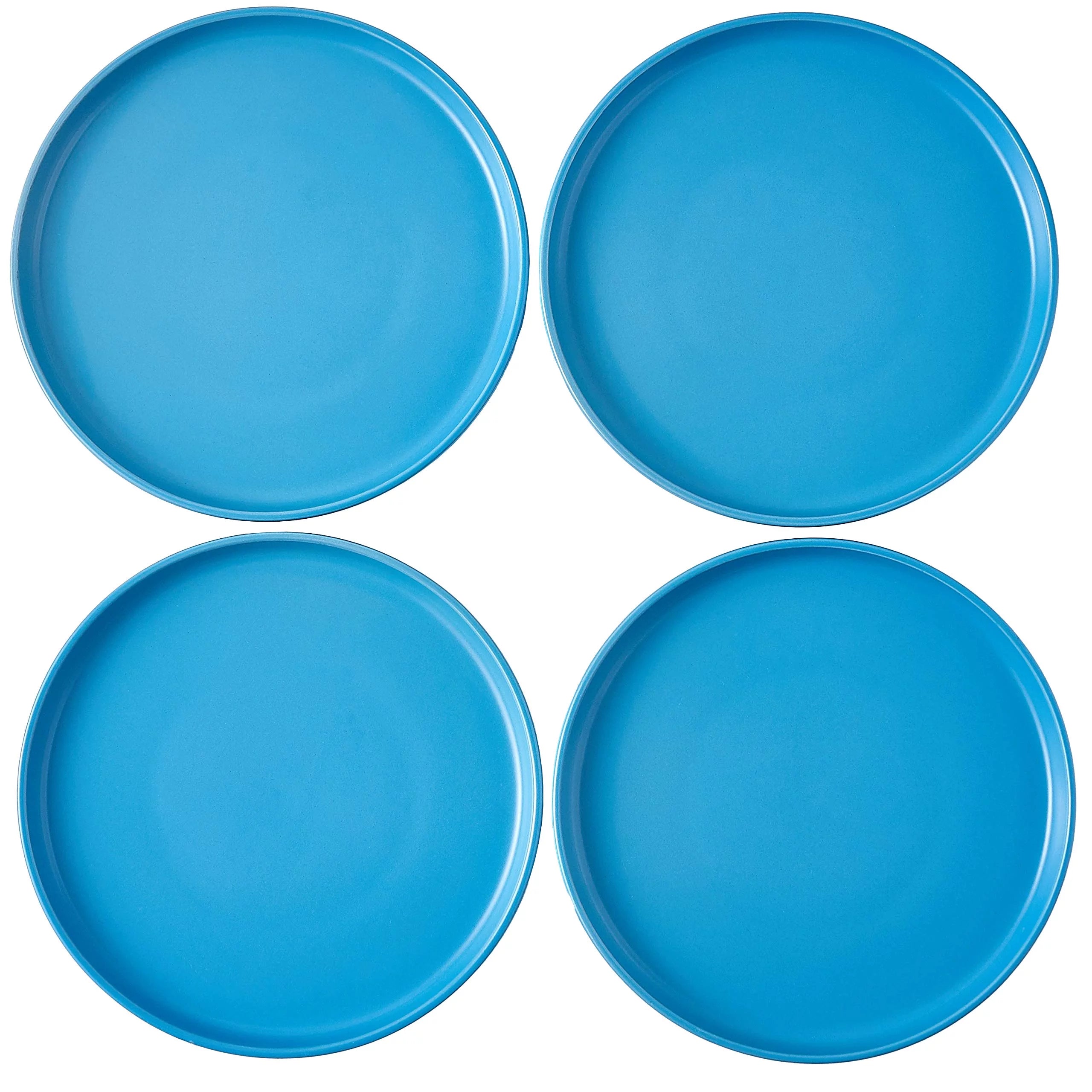 Set of 4 8" Round Ceramic Dinner Plates E76872