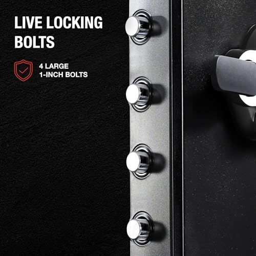 Fireproof Waterproof Steel Home Safe with Dial Combination Lock, Black U5170
