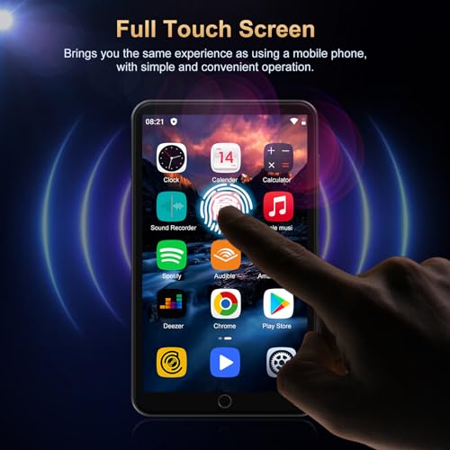 80GB MP3 Player with Bluetooth and WiFi, 4.0" IPS Touch Screen Android Player (Black) X3388