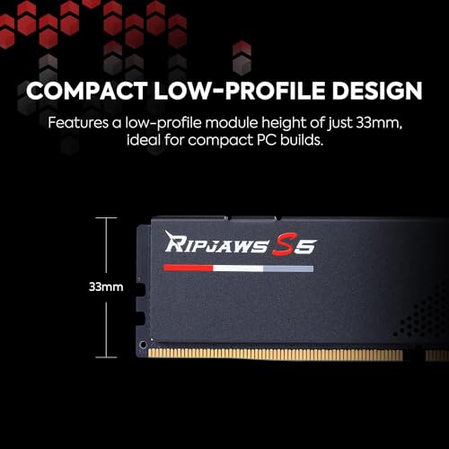 DDR5 RAM 32GB (2x16GB) 5600MT/s CL46-45-45-89 Matte Black Desktop Computer Memory H278407