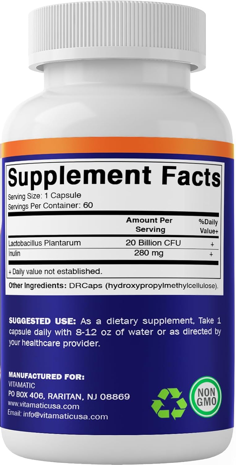 20 Billion per Capsule 60 Count Lactobacillus Plantarum DR Capsule Q566843