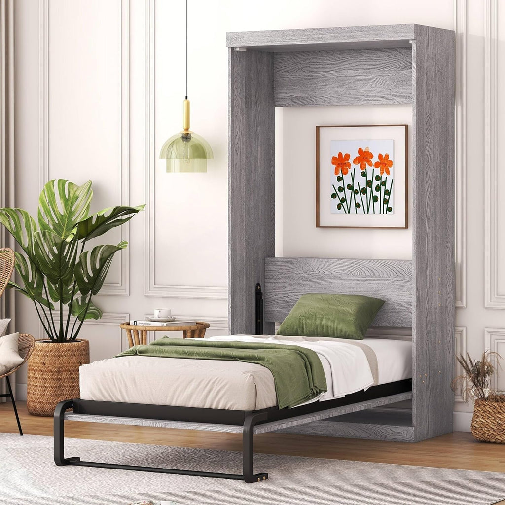 Twin Wooden Murphy Bed P2514