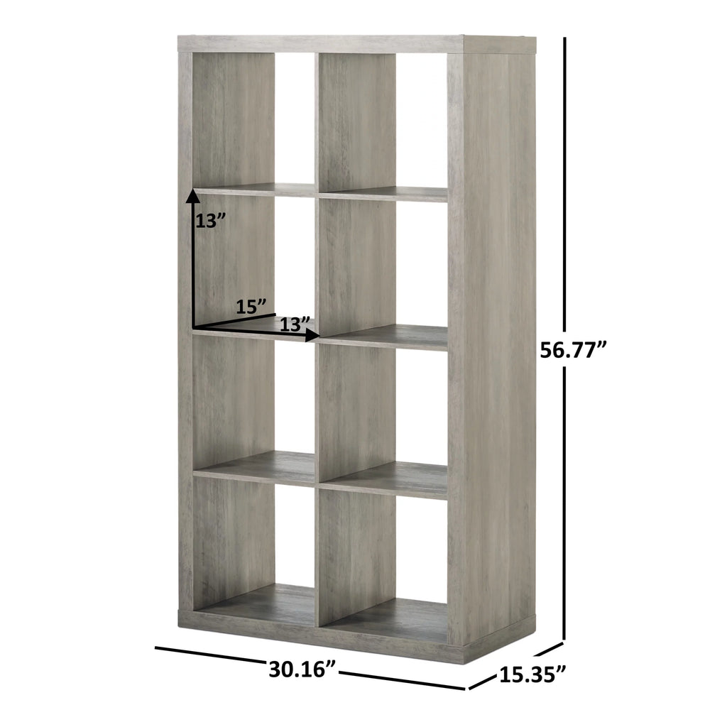 8-Cube Storage Organizer, Rustic Gray P2506