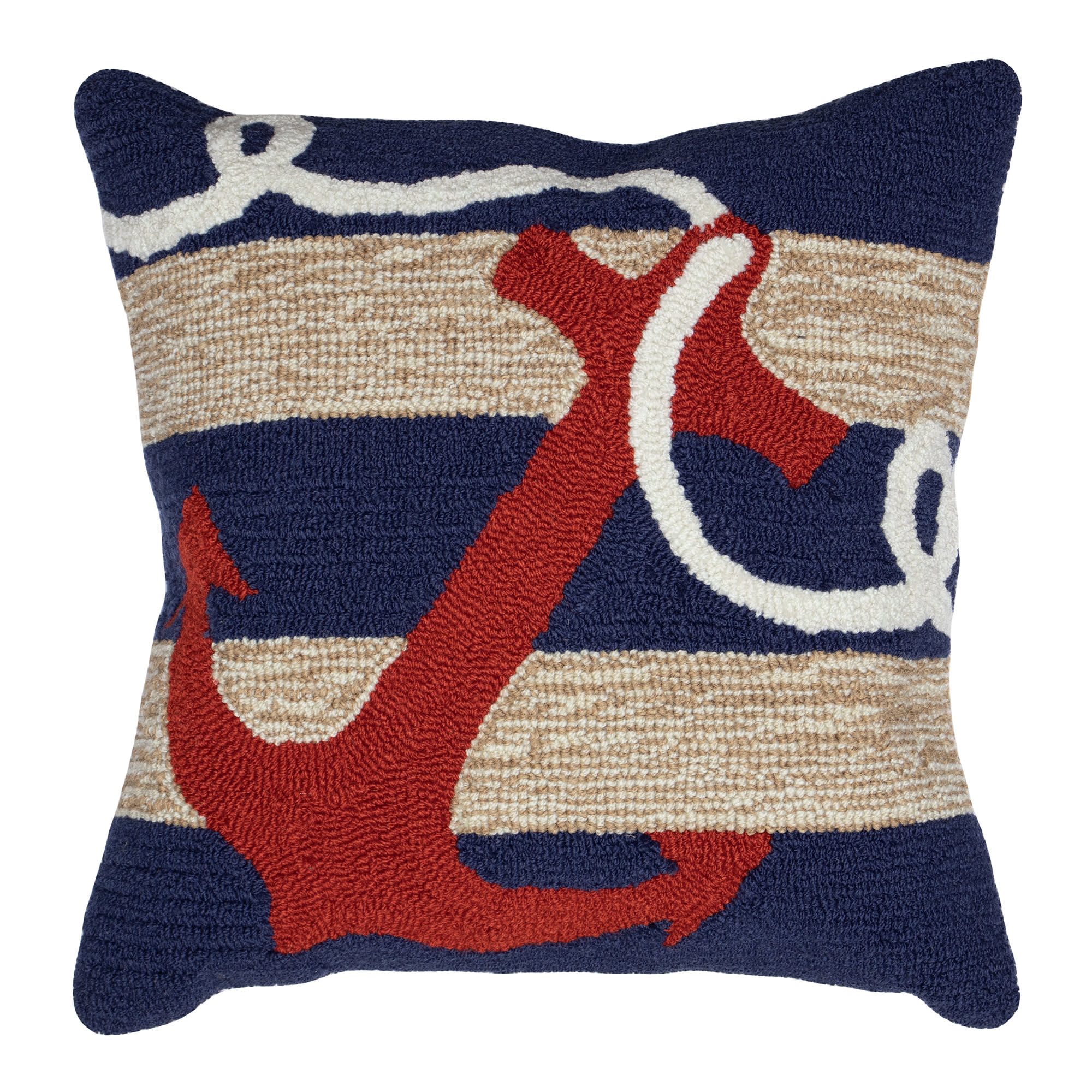Frontporch Anchor Indoor Outdoor Square Throw Pillow