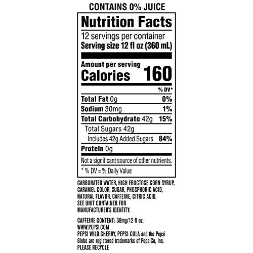 Wild Cherry Zero Sugar Cola Soda Pop, 12oz Cans (12 Pack) K975177