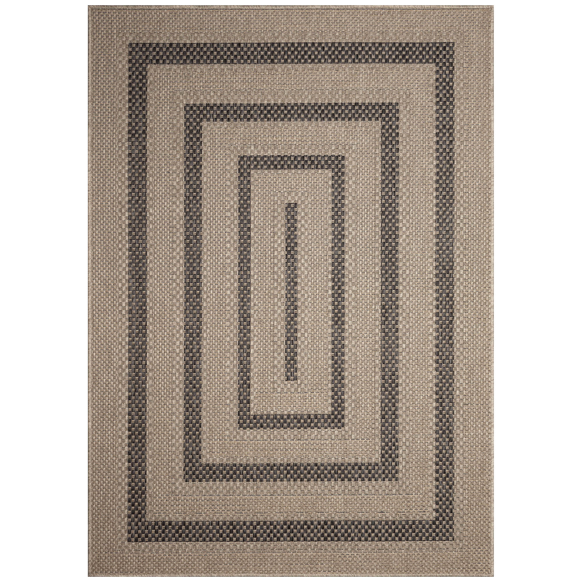 Monaco Multi Border Indoor Outdoor Area Rug