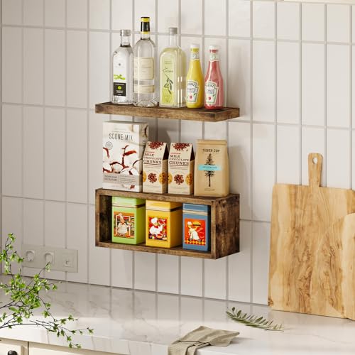 Rustic Brown Floating Shelves N124362