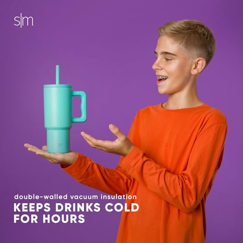 24 oz Tumbler with Handle and Silicone Straw Lid D625531
