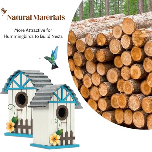 Blue Bird Houses Wooden Bird Nesting Box Y7653