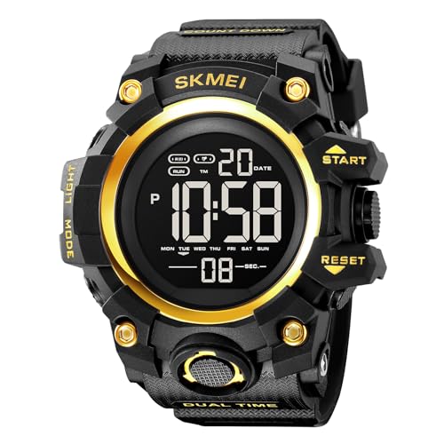 Large Face Digital Sports Watch with LED Backlight P96477