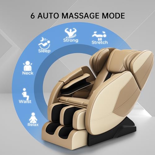 Khaki Full Body Zero Gravity Massage Chair Q35472