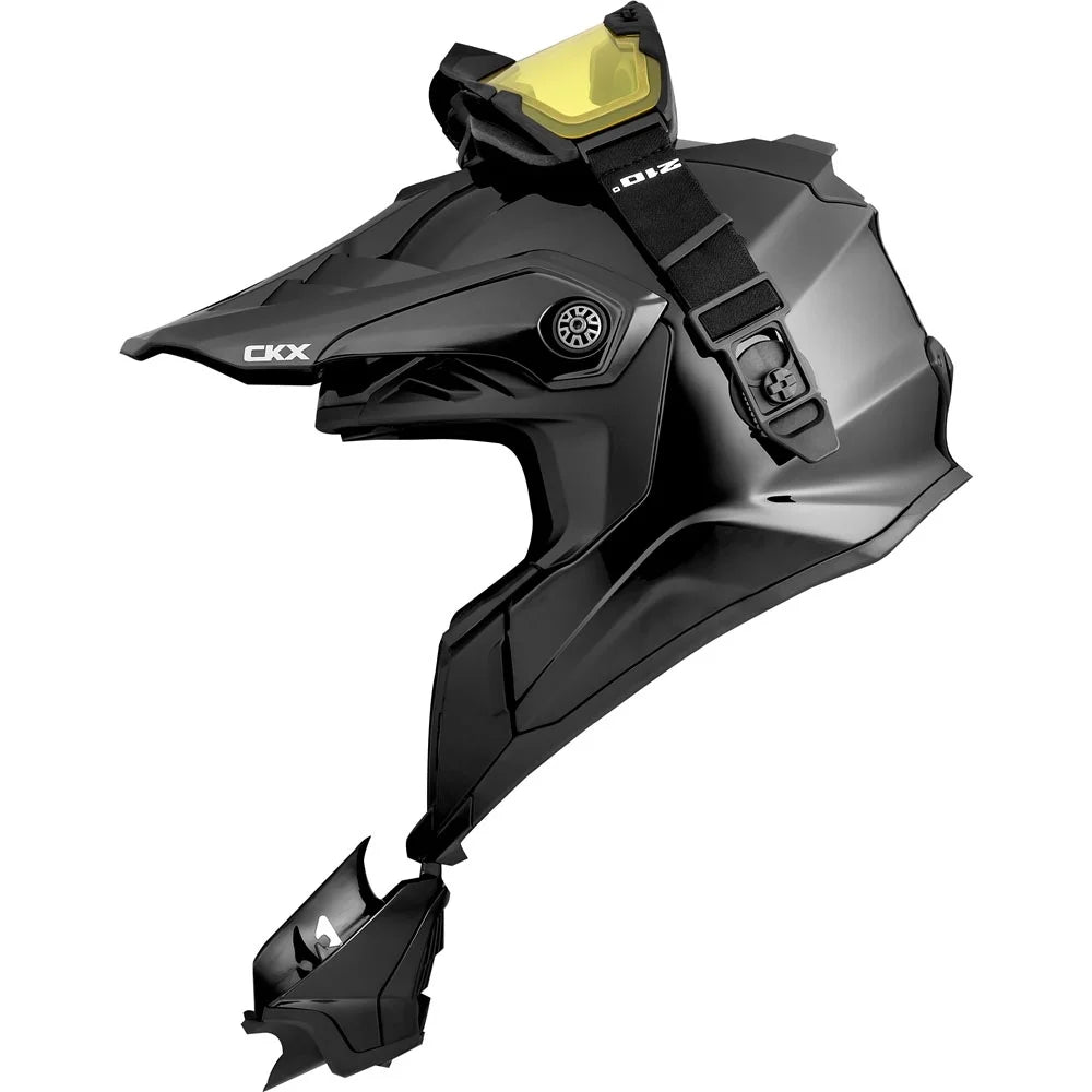 Black Fiberglass Helmet with Electric Lens Goggles XS D474383