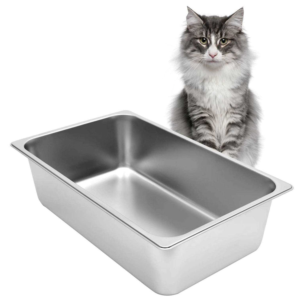 Stainless Steel Cat Litter Box With High Sides R660670