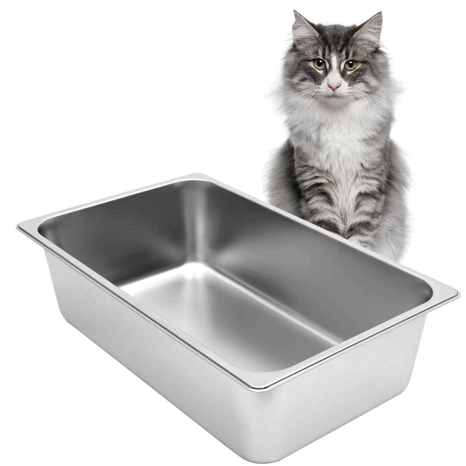 Stainless Steel Cat Litter Box With High Sides R660670