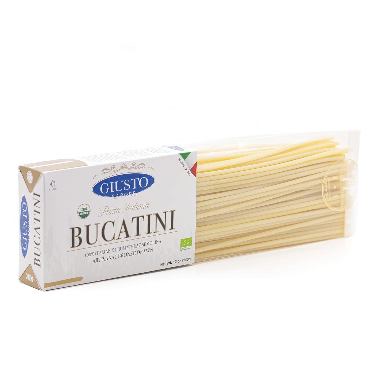 Organic Bronze Drawn Bucatini Pasta, 340G T569079