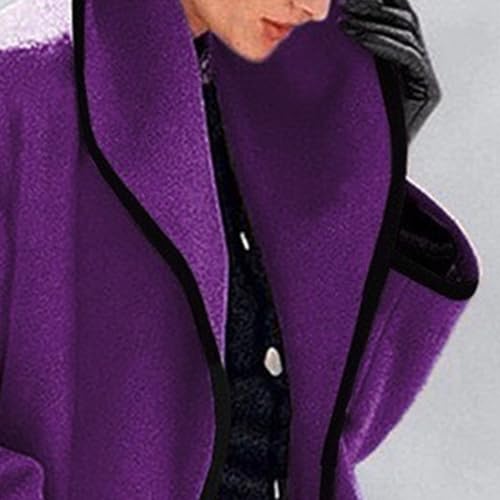 Women's Shawl Collar Wool Blend Coat Mid Long Single Breasted Jacket Z951261