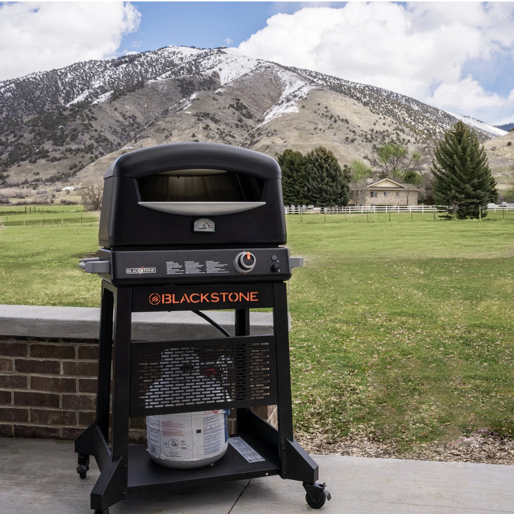 16 Rotating Cordierite Stone Propane Pizza Oven with Mobile Stand F5224