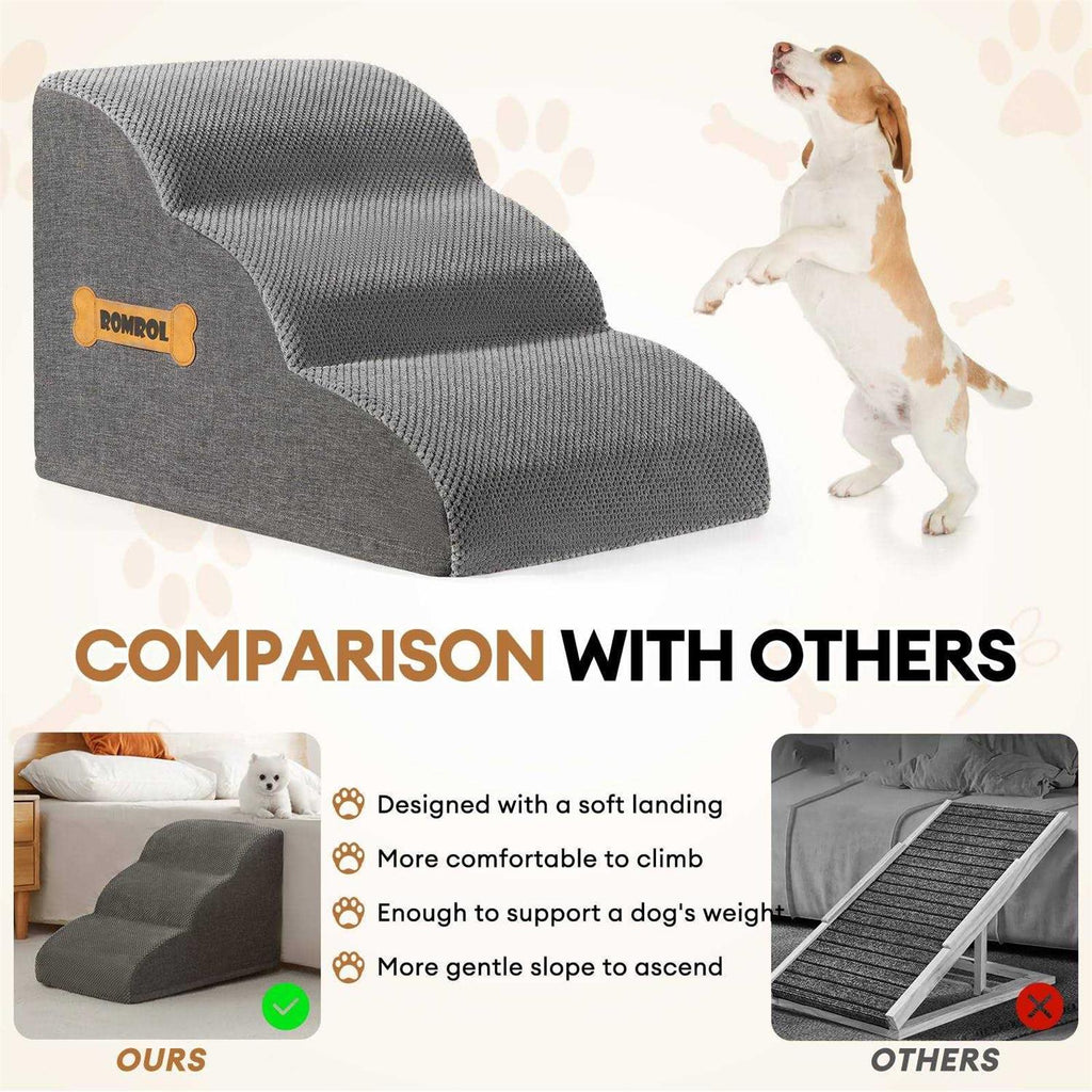 Extra Wide Pet Steps with Non-Slip Waterproof Fabric Cover J53260