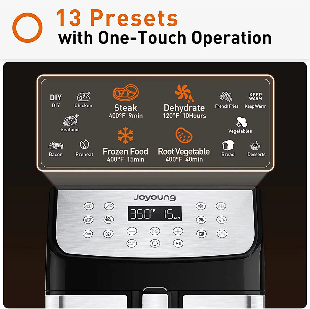 5.8QT 1700W Double Basket Air Fryer J76538