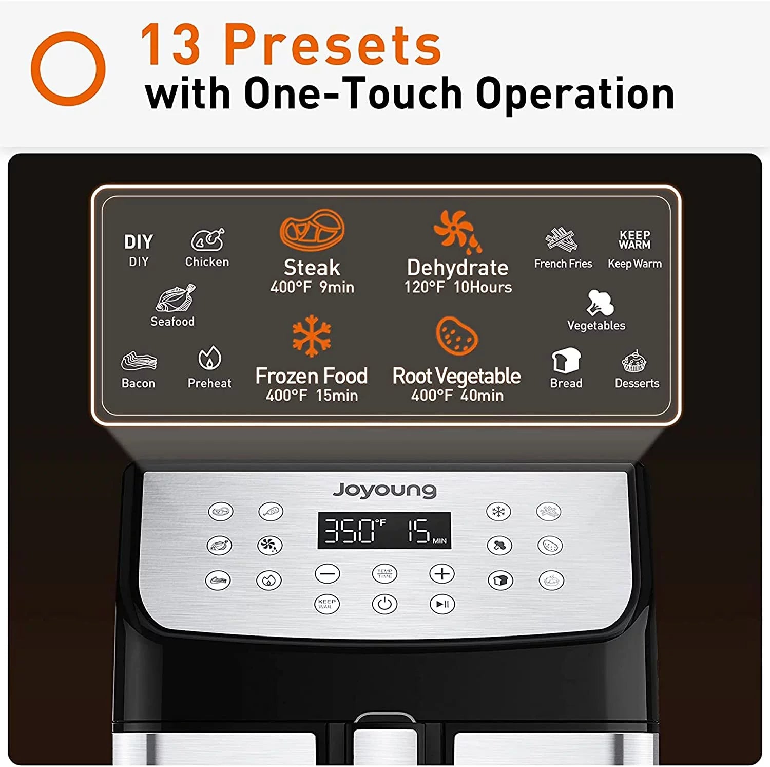 5.8QT 1700W Double Basket Air Fryer J76538